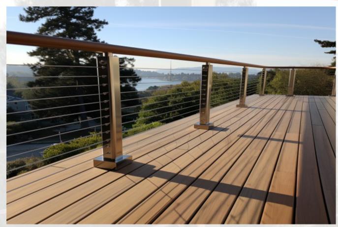 Stainless steel wire rope safety fence application